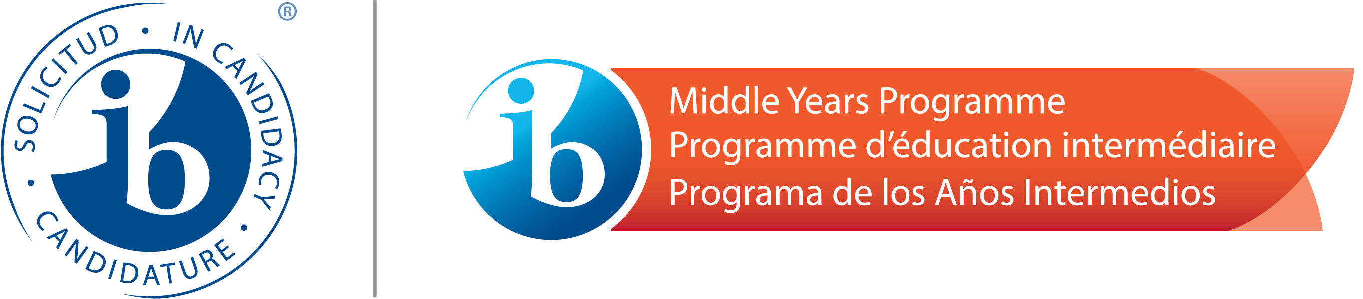 Logotipo del Bachillerato Internacional (IB), Colegio del Mundo IB.
